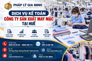 Dịch vụ kế toán công ty sản xuất may mặc tại Huế