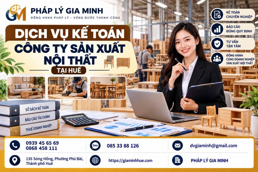 Dịch vụ kế toán công ty sản xuất nội thất tại Huế 1 Dịch vụ kế toán công ty sản xuất nội thất tại Huế