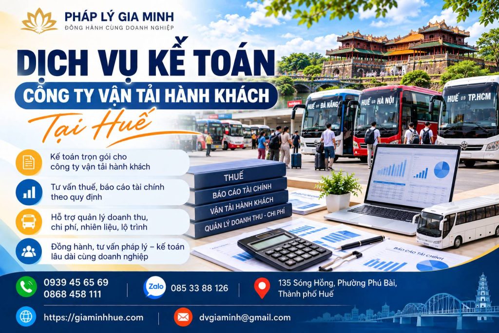 Dịch vụ kế toán công ty vận tải hành khách tại Huế 1 Dịch vụ kế toán công ty vận tải hành khách tại Huế