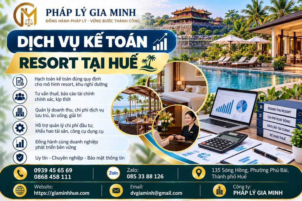 Dịch vụ kế toán resort tại Huế