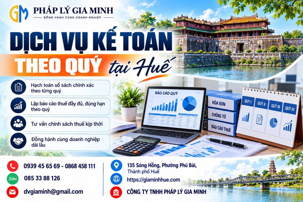 Dịch vụ kế toán theo quý tại Huế