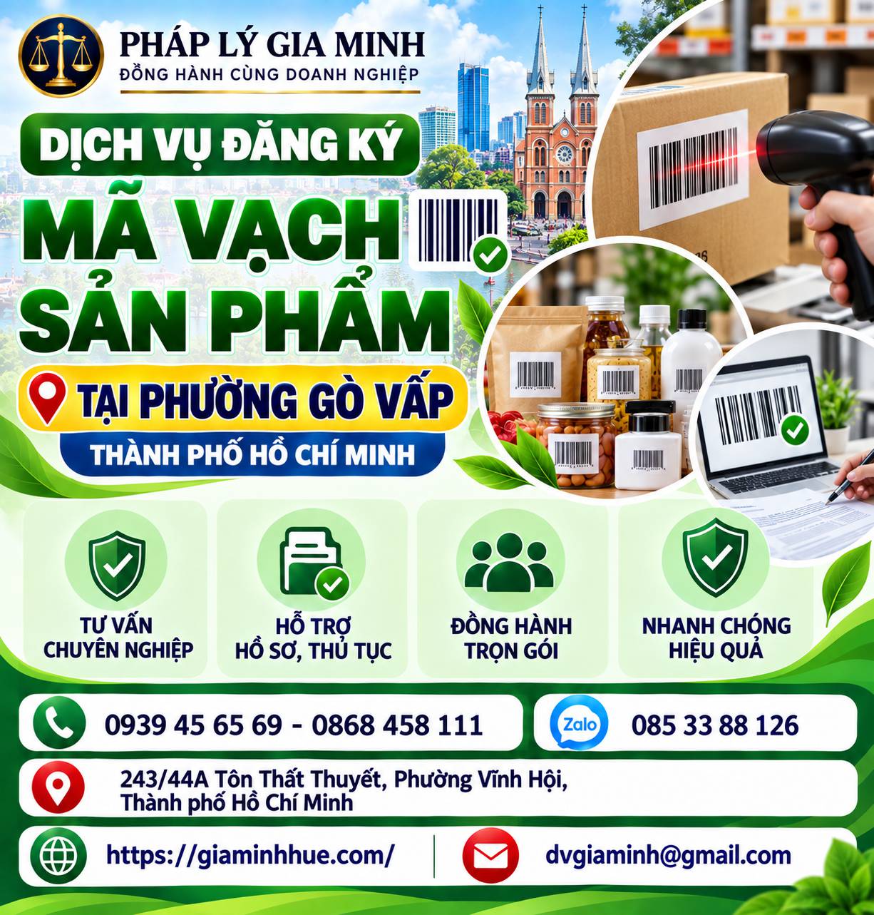 Dịch vụ đăng ký mã vạch sản phẩm tại phường Gò Vấp TPHCM