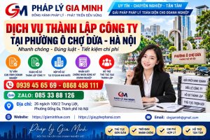 Dịch vụ thành lập công ty tại phường Ô Chợ Dừa Hà Nội