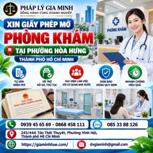 Xin giấy phép mở phòng khám tại phường Hòa Hưng TPHCM